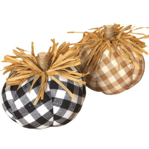 Buffalo Check Plush Pumpkin
