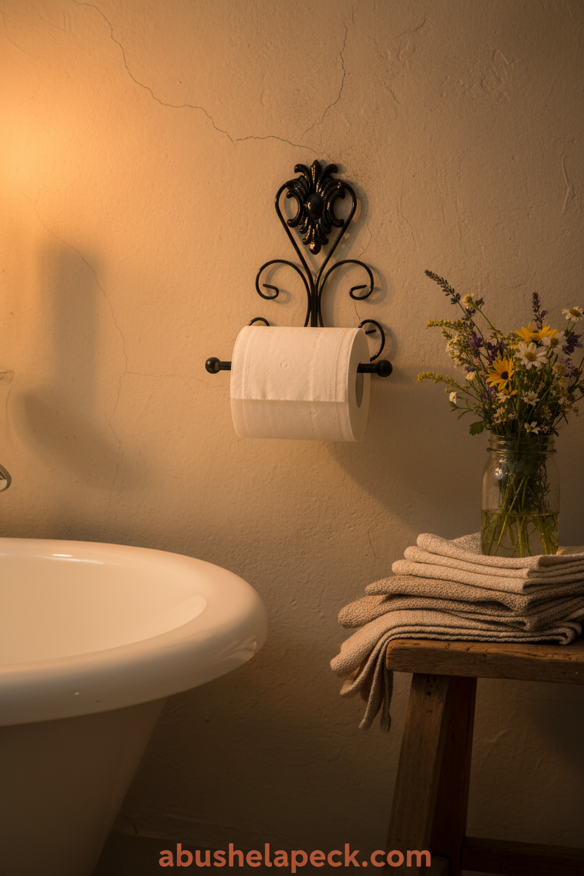 Victorian Cast Iron Wall-Mounted Toilet Paper Holder