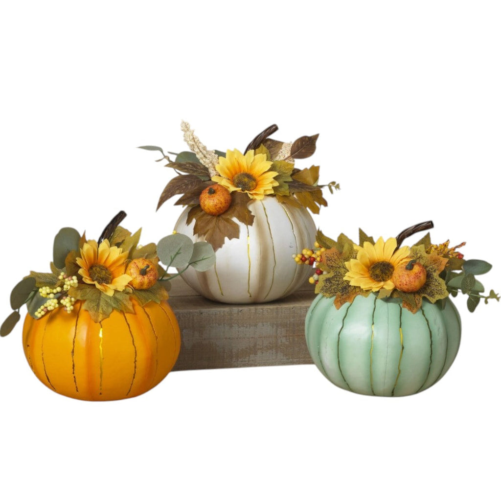 Metal Pumpkin with LED Candle