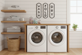 Wash Dry Fold Full Laundry Room Scene
