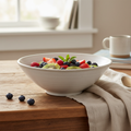 White Matte Stoneware Glazed Bowl Lifestyle