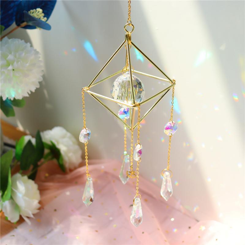 Star & Moon Crystal Suncatcher Wind Chime