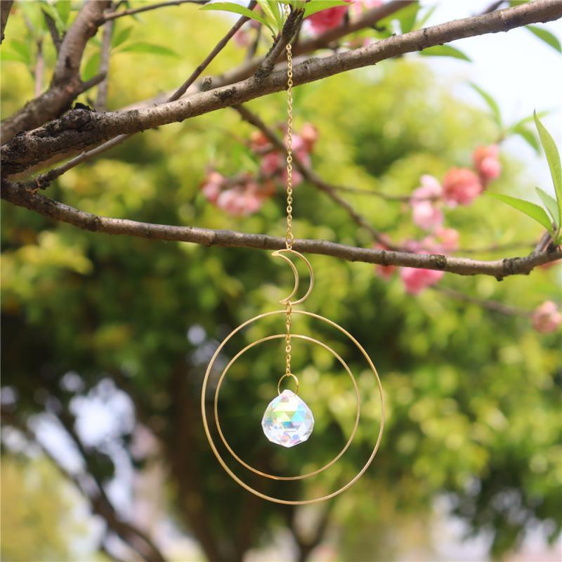Star & Moon Crystal Suncatcher Wind Chime