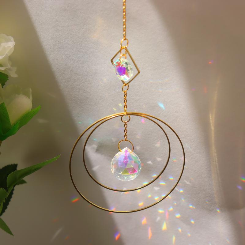 Star & Moon Crystal Suncatcher Wind Chime