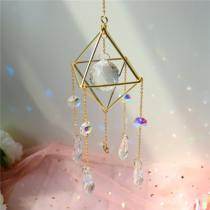 Star & Moon Crystal Suncatcher Wind Chime