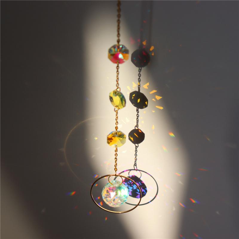 Star & Moon Crystal Suncatcher Wind Chime