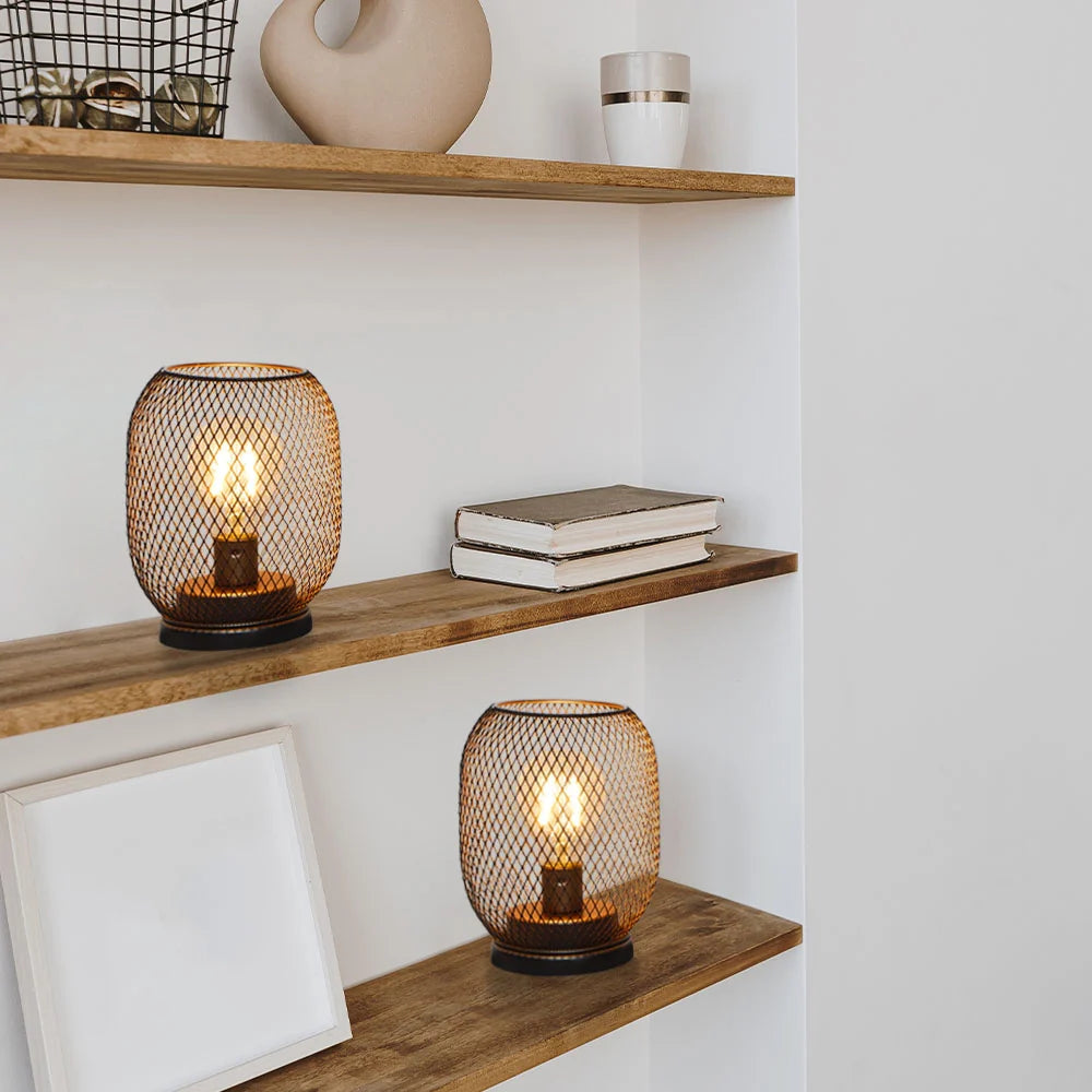 Set of 2 Battery Operated Egg Shape LED Table Lanterns