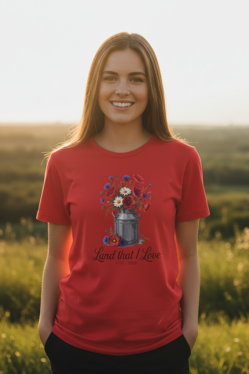 Woman Wearing Graphic Tee Lifestyle