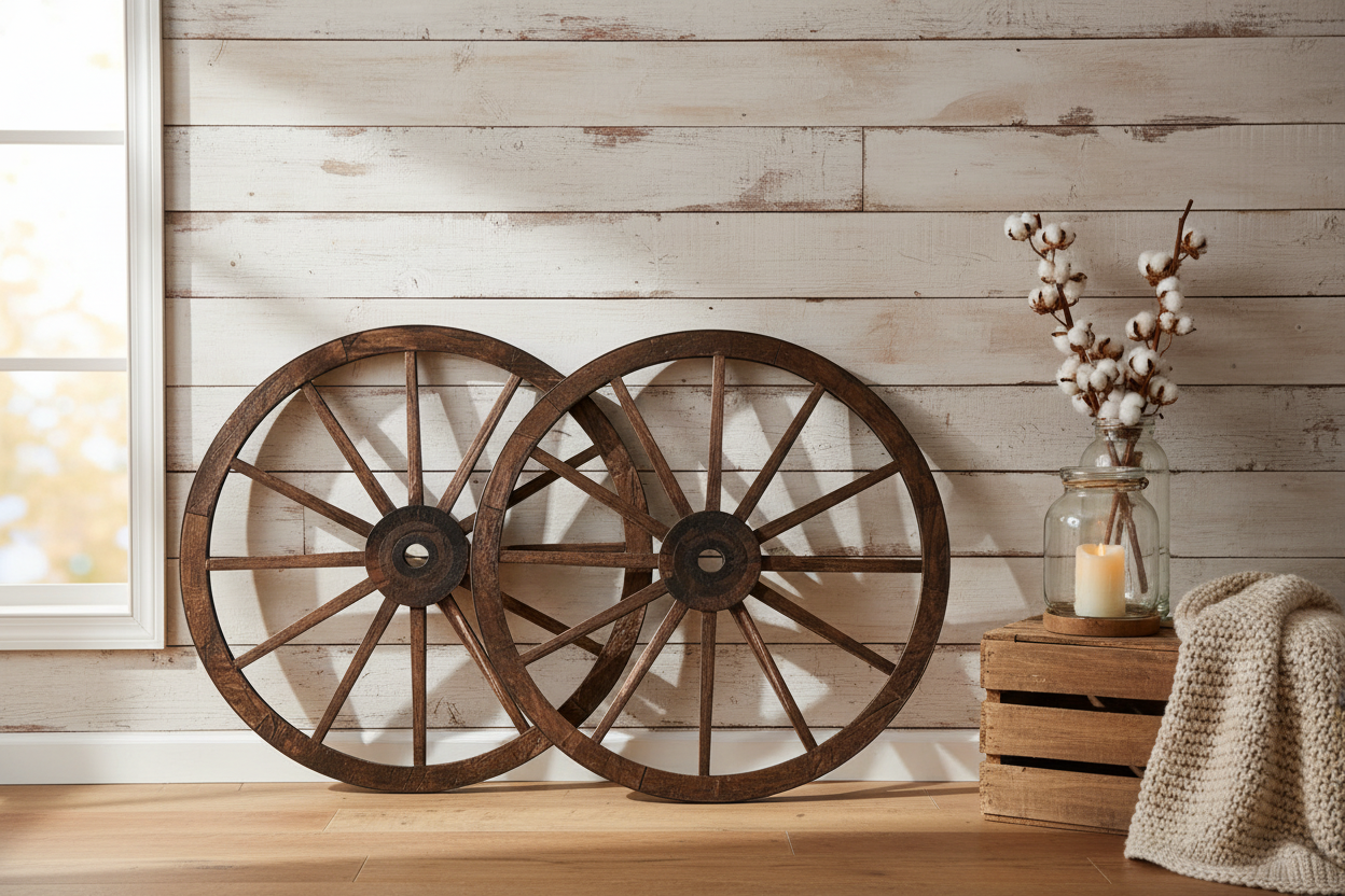 Wood Carved Wagon Wheels Lifestyle