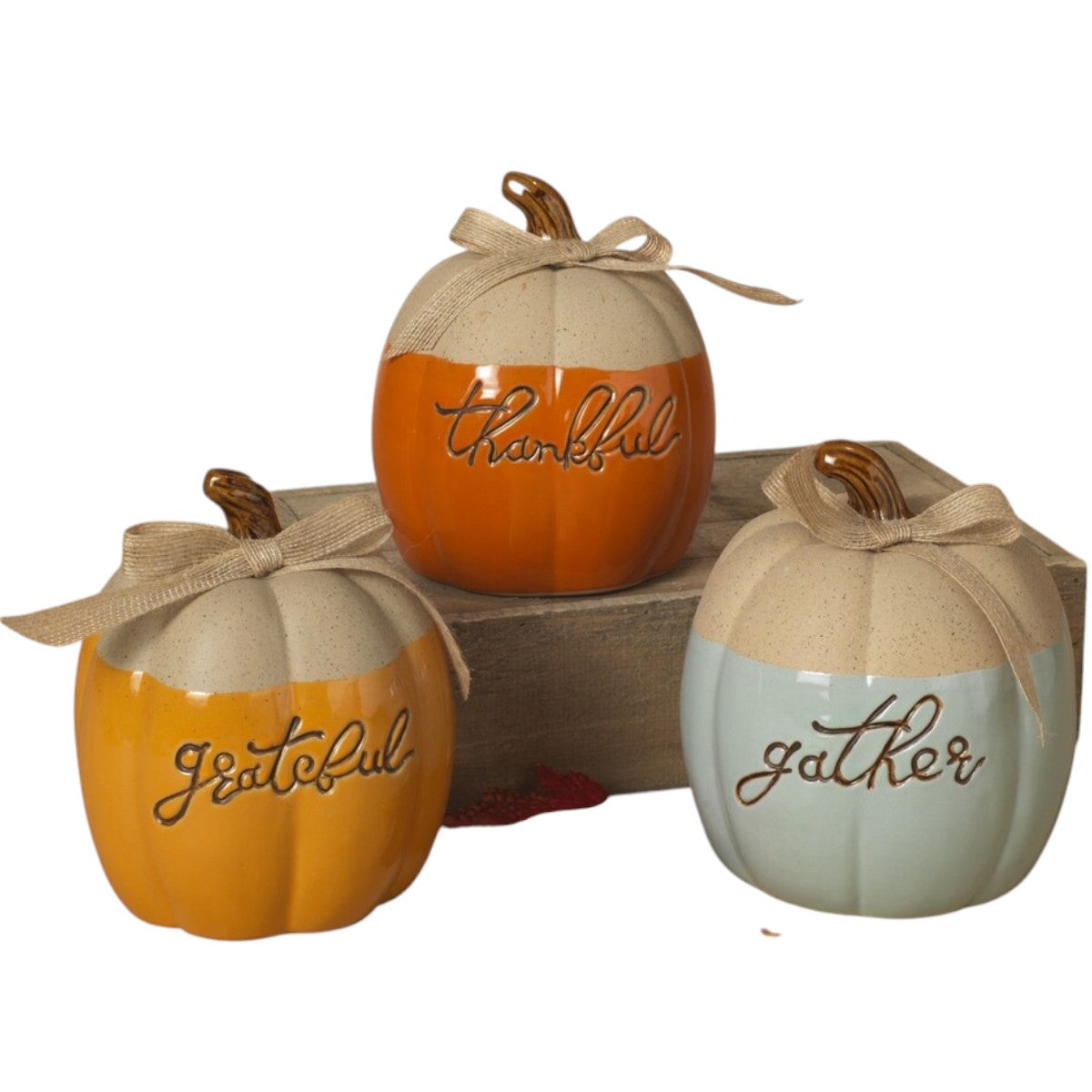 Gratitude Ceramic Pumpkin