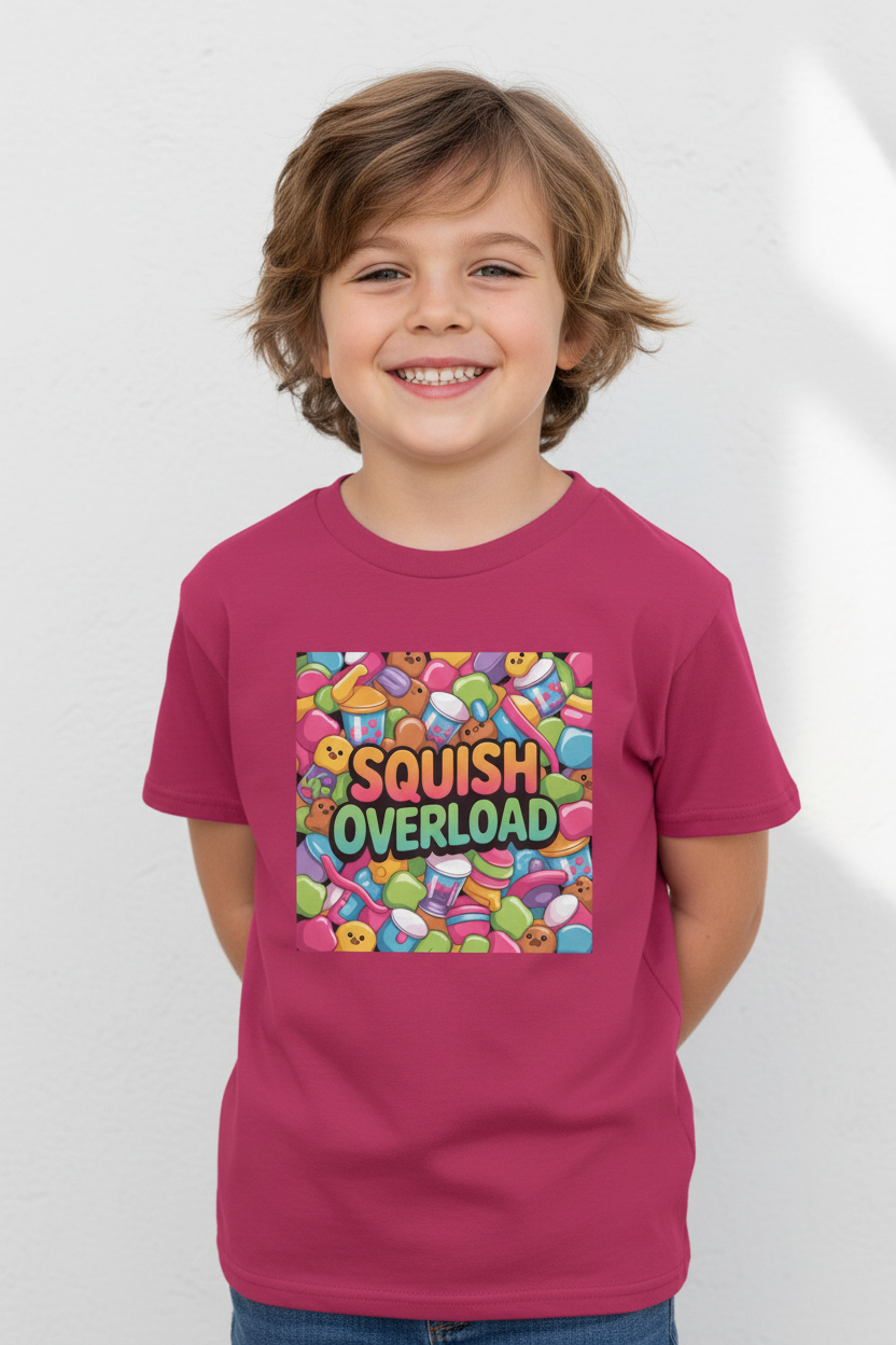 Youth Tee — Squish Overload — Berry on Kid